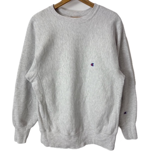 90s USA製 Champion チャンピオン 無地 リバースウィーブ スウェット(メンズ L)グレー ヴィンテージ