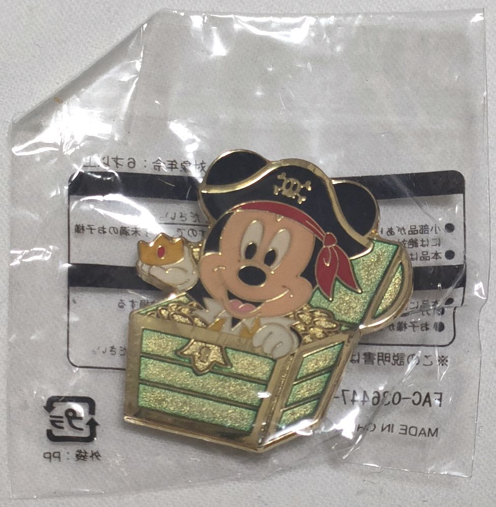 ピンズ　東京ディズニーシー アブーズ・バザール ディズニー・パイレーツ・サマー 2017　ミッキーマウス TOKYO DISNEY SEA ピンバッジ 宝箱