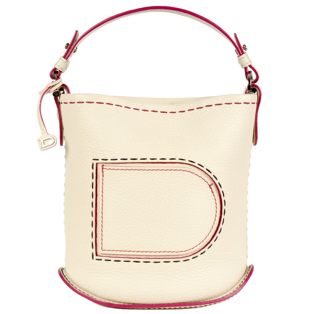 デルヴォー DELVAUX パン ミニ バケット ハンドバッグ レザー ホワイト レディース