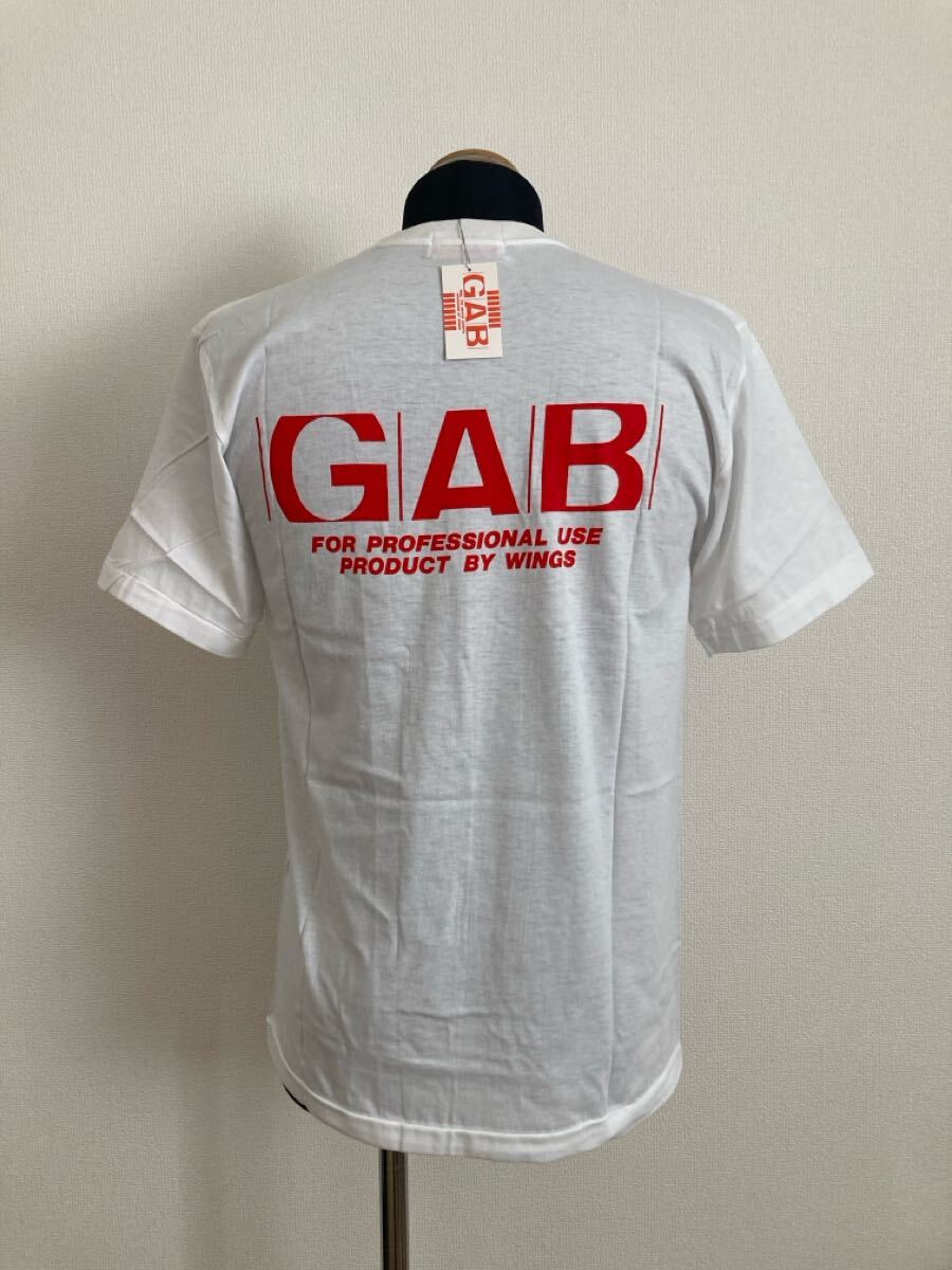 【GAB】Tシャツ L相当 WINGS バックロゴ 企業物 90s 普段着 AUTO 整備 メカニックなど YFC YOKOHAMA ADVAN 未使用品