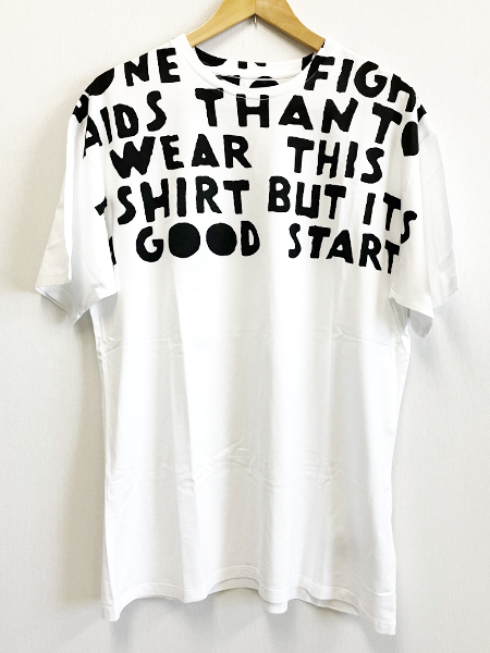 Maison Margiela メゾンマルジェラ エイズTシャツ 半袖 コットン ホワイト 白 サイズS メンズ