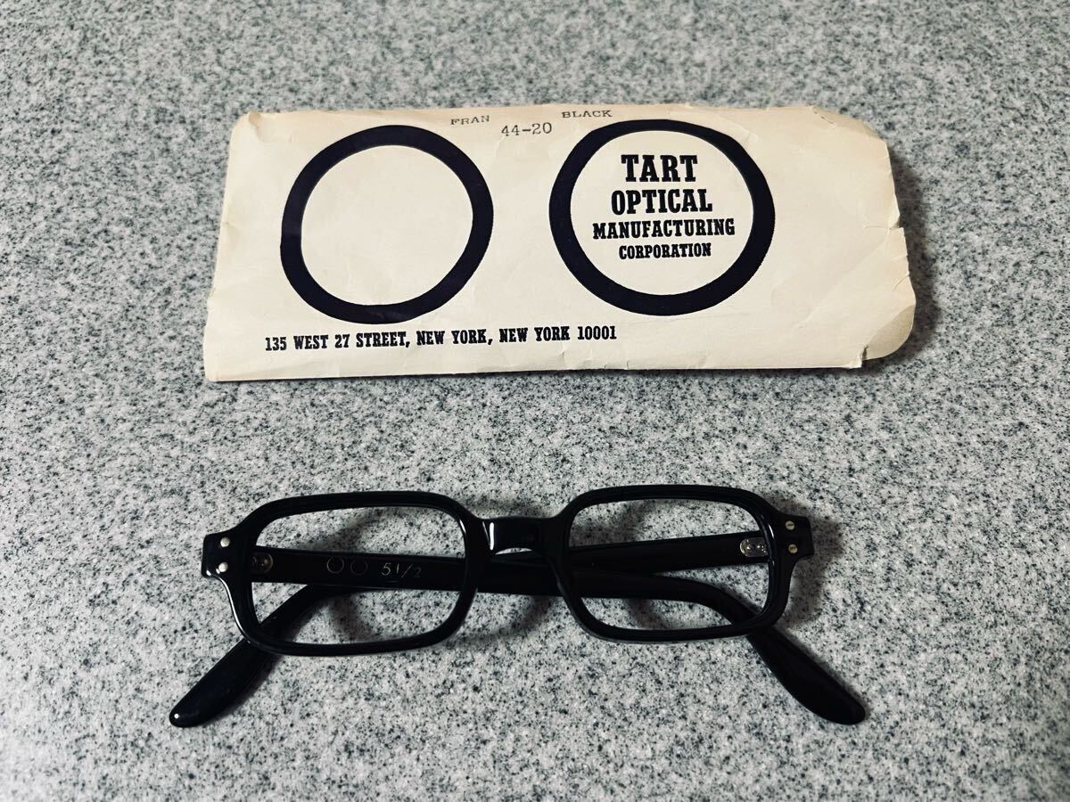 希少モデル 1950s-1960s オリジナルTART OPTICAL FRAN BLACK SIZE 44/20 タートオプティカル ブラック アーネル FDR カウントダウン