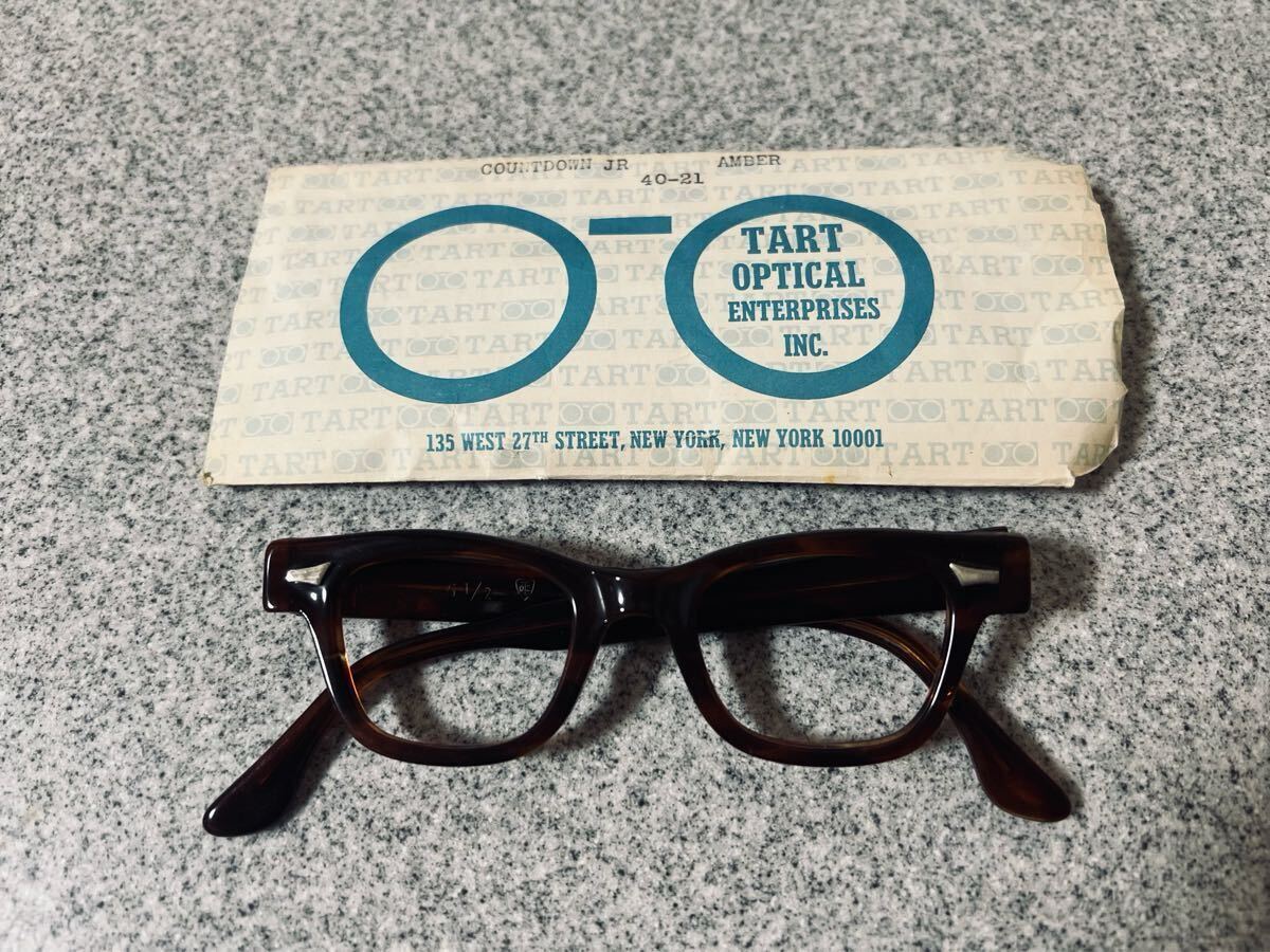 希少モデル 1950s-1960s オリジナルTART OPTICAL COUNTDOWN JR AMBER SIZE 40/21タートオプティカル アンバー カウントダウン アーネル