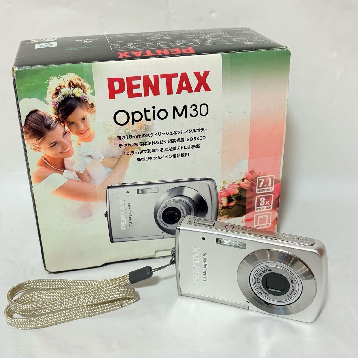 PENTAX Optio M30 シルバー　 コンパクトデジタルカメラ　デジカメ　中古動作品
