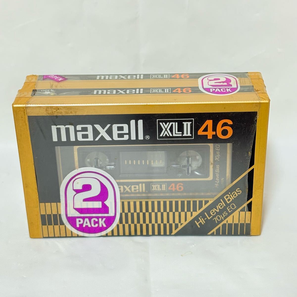 未使用　maxell マクセル　XL II 46 カセットテープ　2個　記録媒体