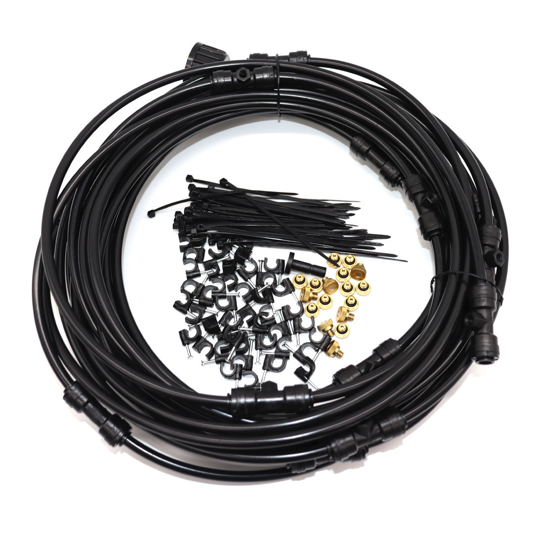 ミストホース シャワー 6ｍ ノズル6個 屋外 冷却 熱中症対策 散水 ガーデン 庭園 屋上 プール 霧 噴霧