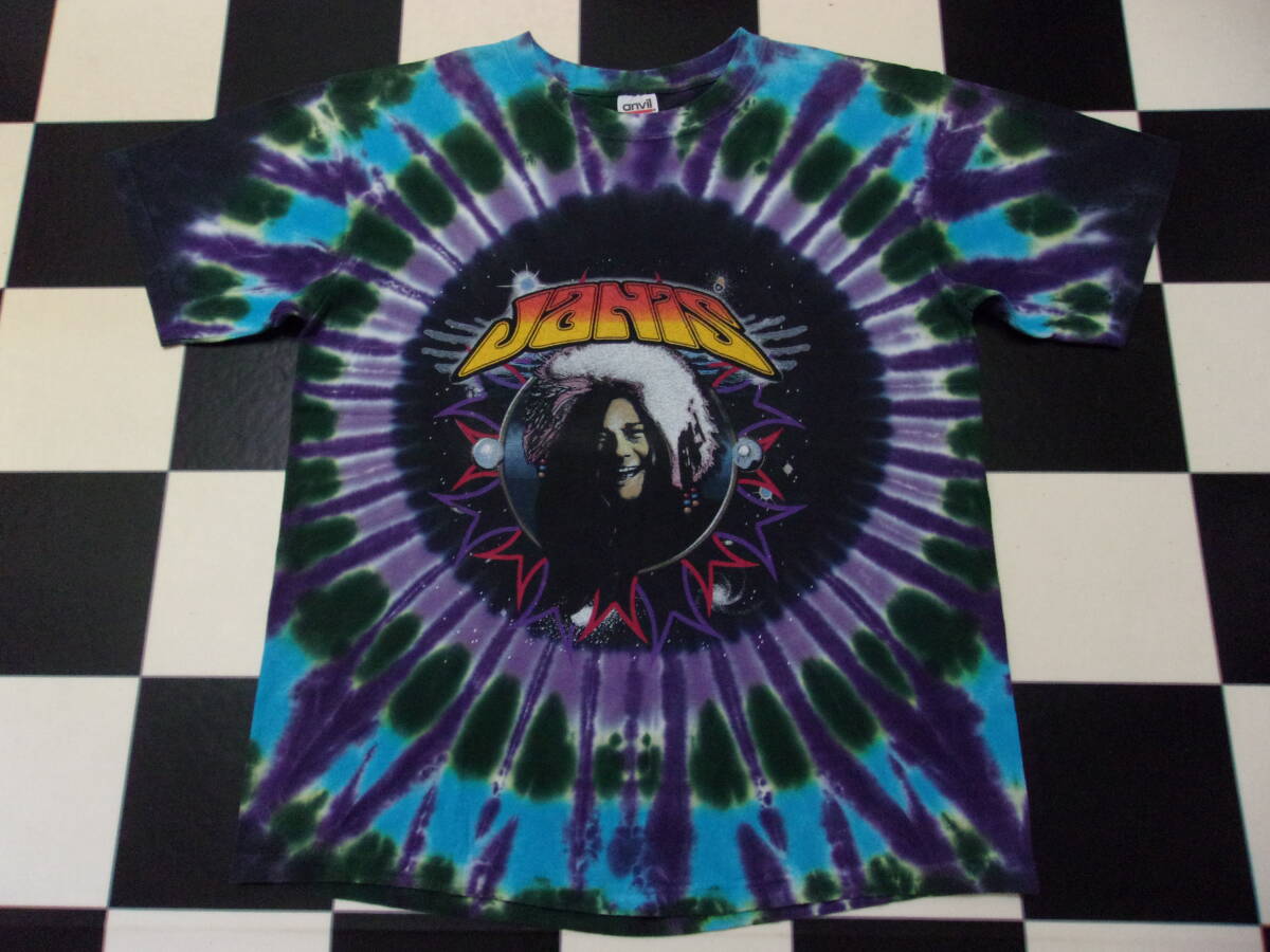 Old Janis Joplin Tシャツ オールド ジャニスジョプリン 両面プリント タイダイ総柄 ロックT バンドT 古着 jimi hendrix woodstock vintage