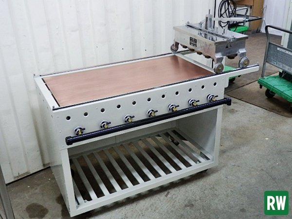 銅板 どら焼き機 青島精機製作所 LPガス 幅1400×奥行730×高さ1160ｍｍ 三笠焼き機 業務用 [3-249891]