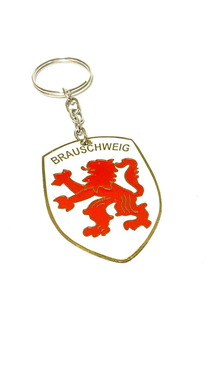空冷VW BRAUSCHWEIG 国章 赤いライオン キーホルダー 黒いタワー バッジ メダリオン エンブレム ビートル T1 7cm T1 VWワーゲン 空冷VW