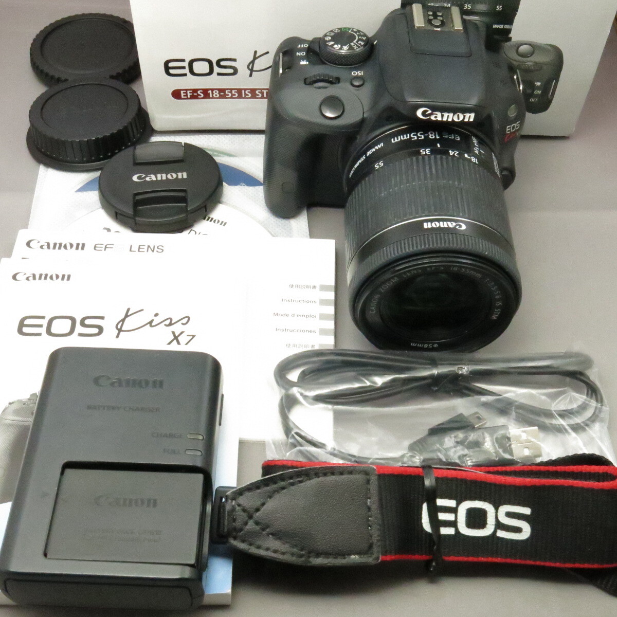 Canonキャノン　キヤノン　EOS KISS X7 EF-S18-55mmF3.5-5.6IS STM　★NO.9178