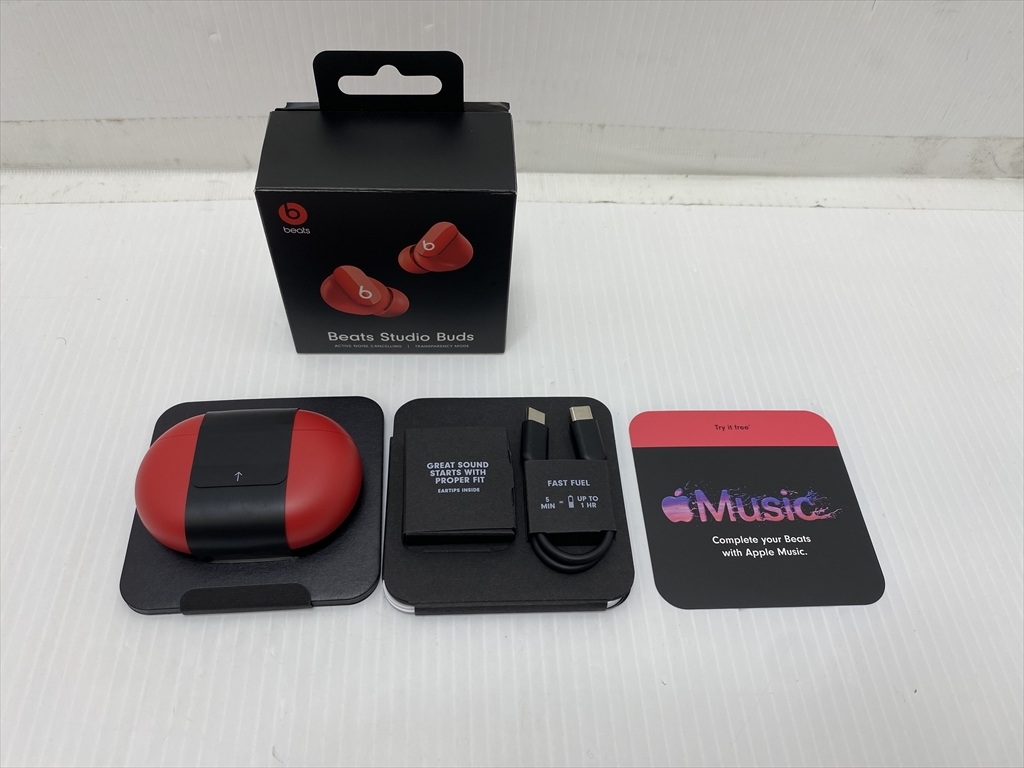 下松)Beats ビーツ ワイヤレスイヤホン Studio Buds MJ503PA/A レッド 音出し確認済み 現状品 ◆★H250517R07B NE17A