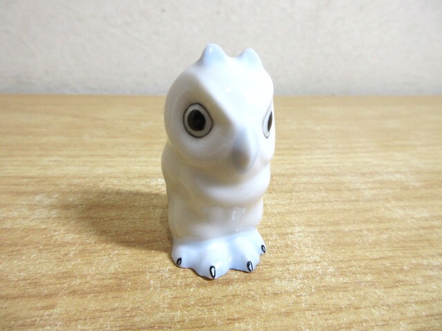 2M2-1「HEREND ヘレンド ミニ フクロウ 梟」フィギュリン 置物 インテリア 高さ約4.7㎝