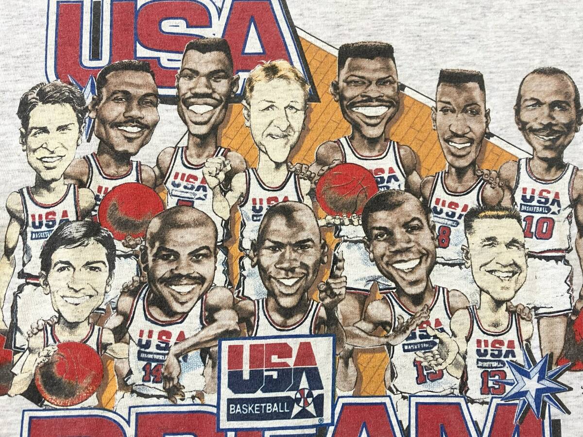 USA ドリームチーム DREAMTEAM 90s ビンテージ Tシャツ NBA バスケ ジョーダン ピッペン バークレー マジック ユーイング ラリーバード