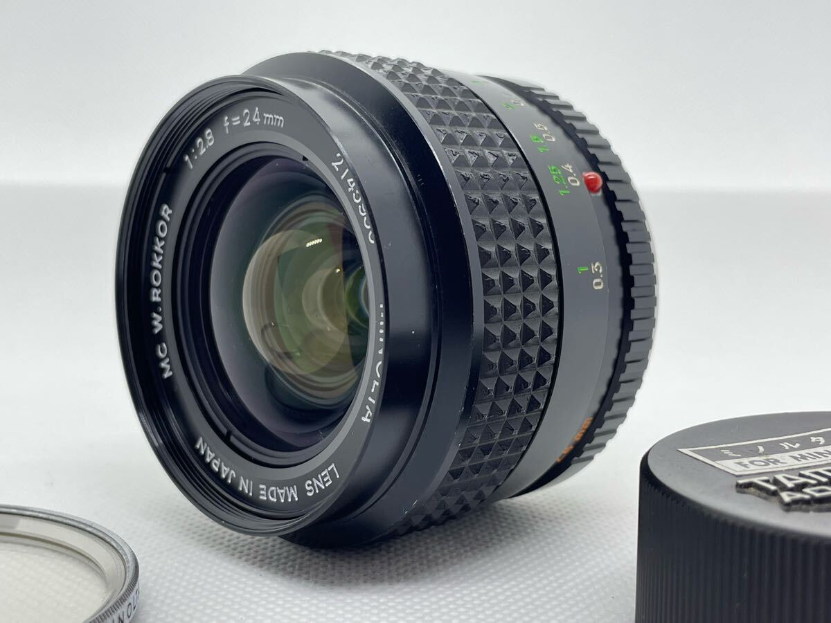 【AB- 良品】MINOLTA MC W.ROKKOR 24mm f2.8 ミノルタ ロッコール 広角単焦点レンズ UM73