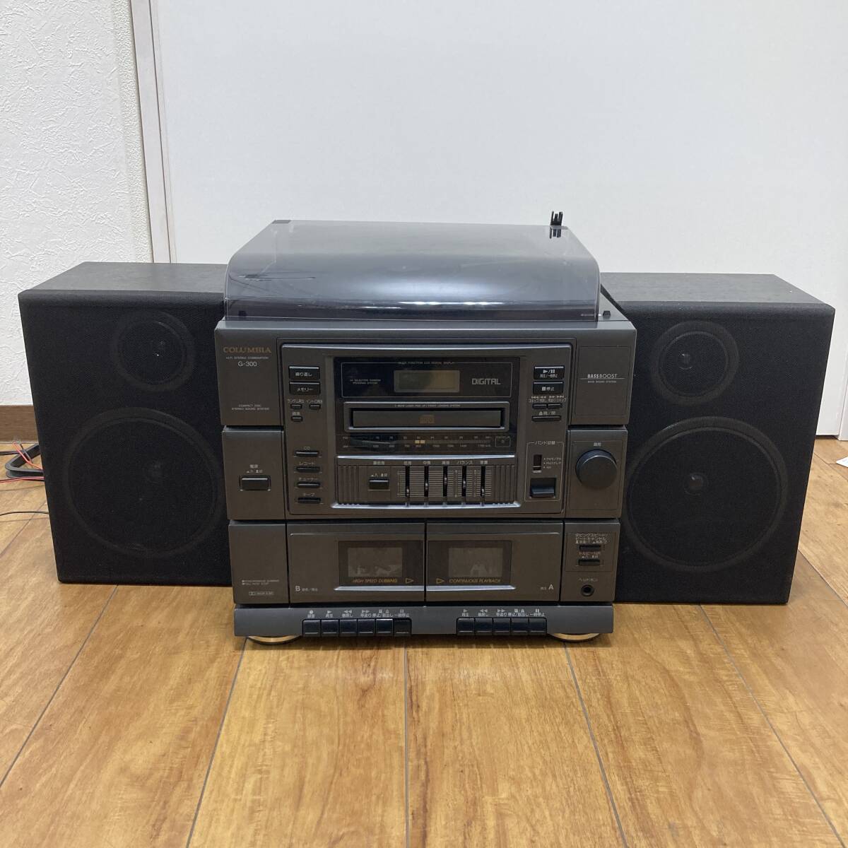 COLUMBIA コロンビア ★ジャンク品 インテリア スピーカー カセットテープ カセットデッキ レコード ラジオ ミニコンポ オーディオ機器