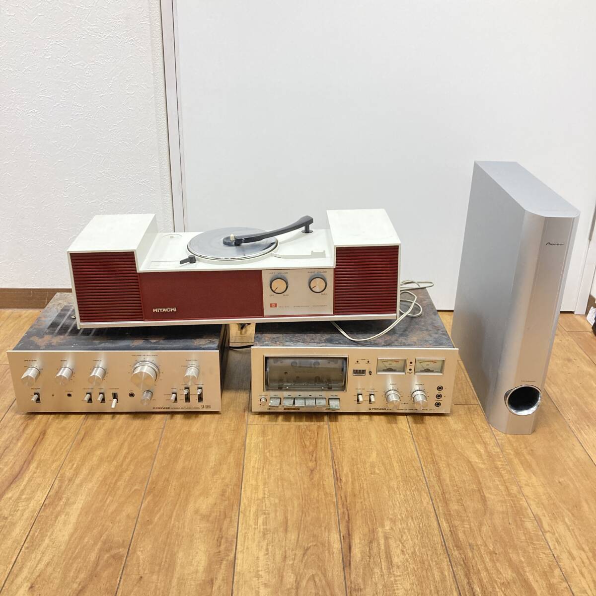 オーディオ機器まとめ HITACHI PIONEER ジャンク品・動作未確認 昭和レトロ アンティーク品 ステレオ カセットテープ レコード.. 