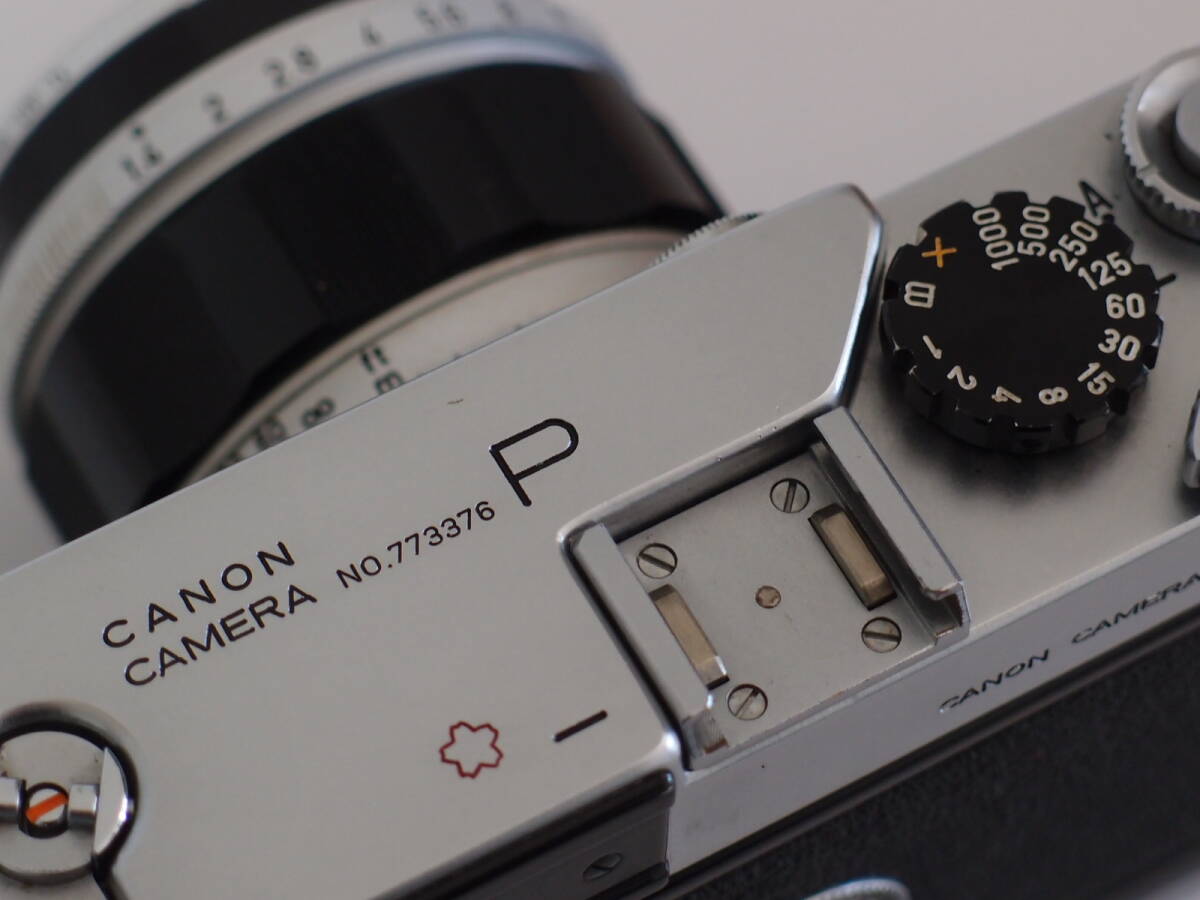 希少 キャノン CANON M39(L39スクリューマウント) Canon P型 桜 サクラ マーク 陸上自衛隊 ボディNO.773376 CANON LENS 50㎜ F1.4 NO.92566