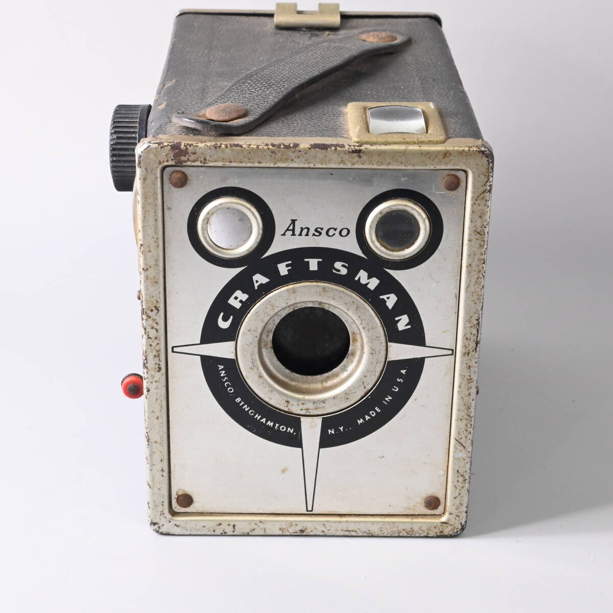 〇0780_03 珍品 Ansco CRAFTSMAN BOX Camera アンスコ クラフトマン ボックスカメラ アメリカ製 レトロ オブジェ 什器 装飾