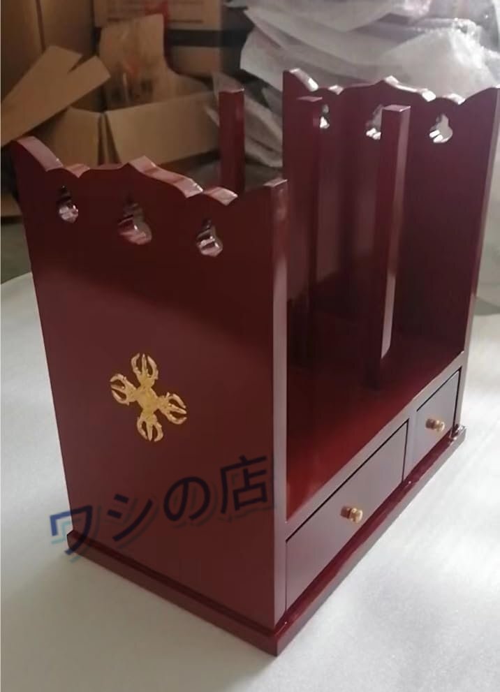 寺院 お寺 仏具 護摩木台 /護摩木立て幅36cm×奥行23cm×高さ30cm(Red)