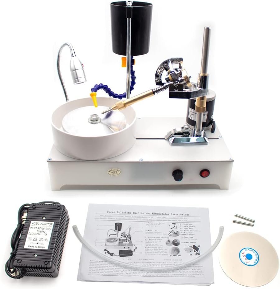 宝石研削ファセット機 ファセット宝石研磨機 ジュエリーポリッシャーフラットグラインダー 宝石細工機 2800RPM 120W (標準機)