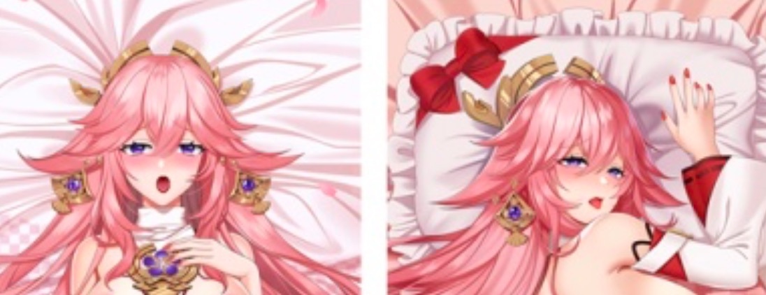 2way 原神 八重神子 等身大抱き枕カバー サイズ160cm×50cm