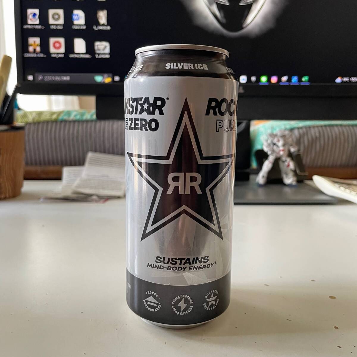 【海外版】ROCKSTAR SILVER ICE PURE ZERO ロックスター エナジードリンク シルバーアイス ゼロシュガー 【国内未発売】