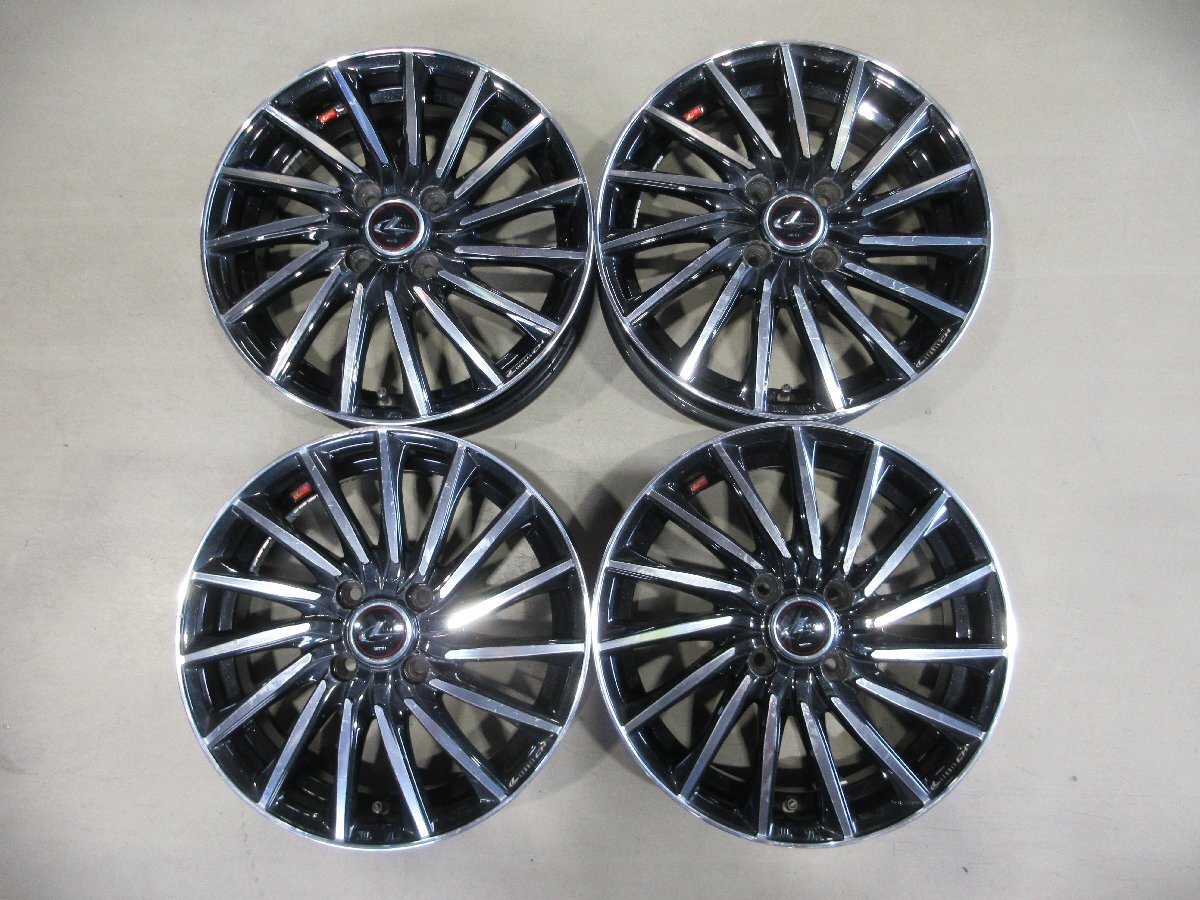 (R07/05/28) ■15インチ 社外アルミホイール / ウェッズ レオニス LEONIS / 15X4.5J+45 / 4H PCD100 / 4本 / 中古 / 軽自動車