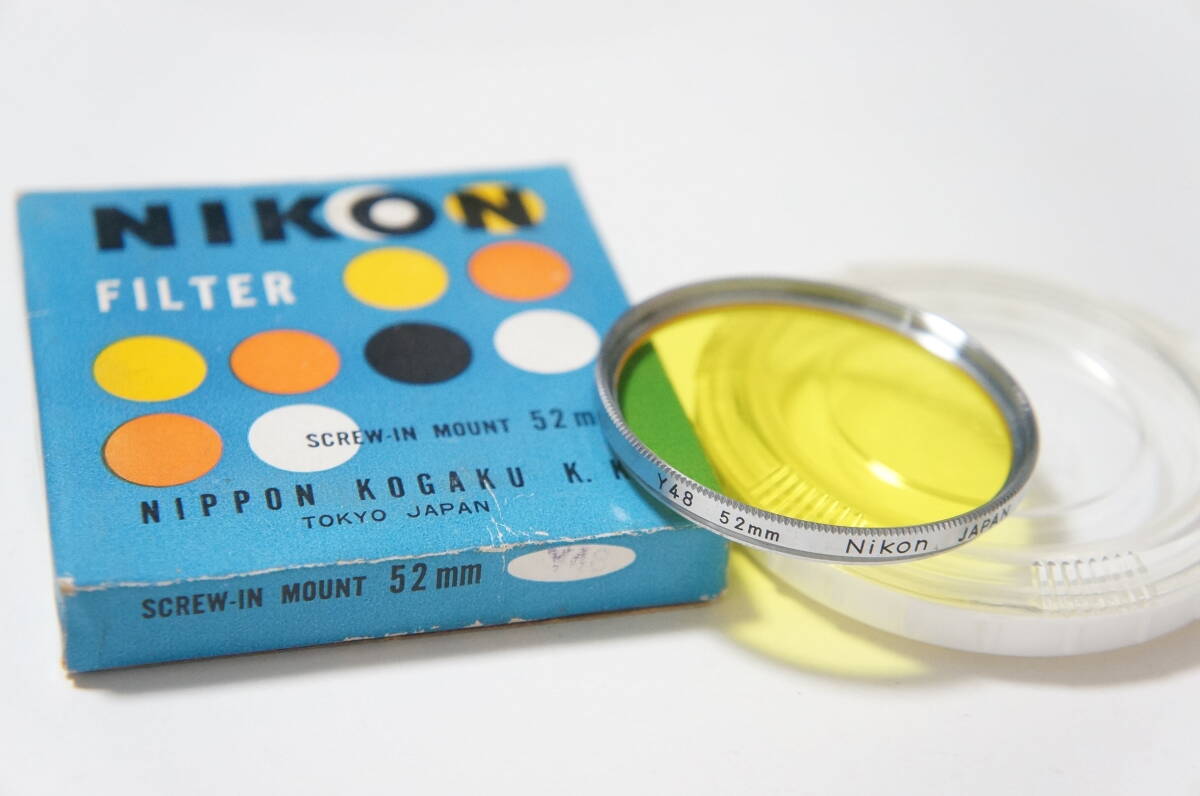 ★美品★[52mm] Nikon Y48 銀枠フィルター 箱付