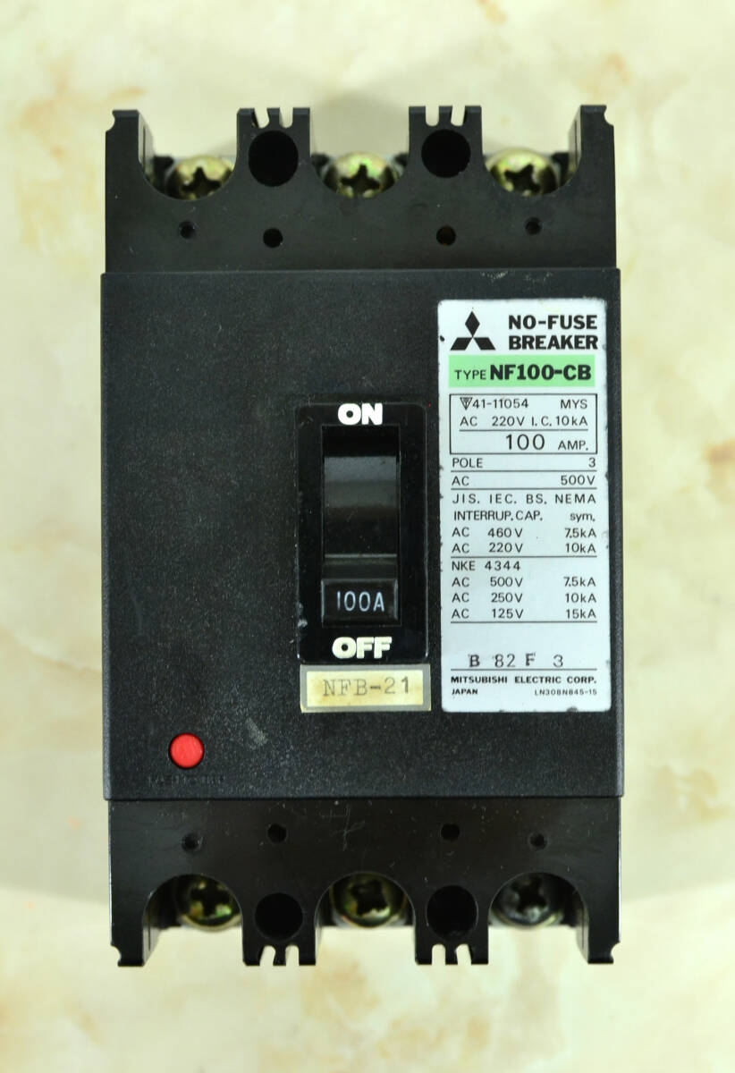 三菱 MITSUBISHI NF-100CB ノーヒューズブレーカー サーキットブレーカー 中古品
