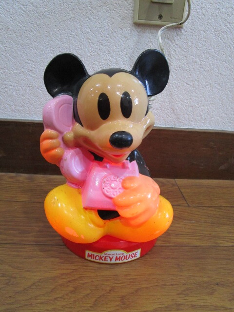MICKEY MOUSE マスコットランプ ミッキーマウス サンヨー TOYBOX 日本製 ヴィンテージ ビンテージ 作動品 ディズニー 250g 高さ約21cm