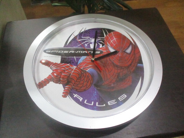 SPIDER－MAN 3 スパイダーマン3 2007 Marvel 掛け時計 作動品