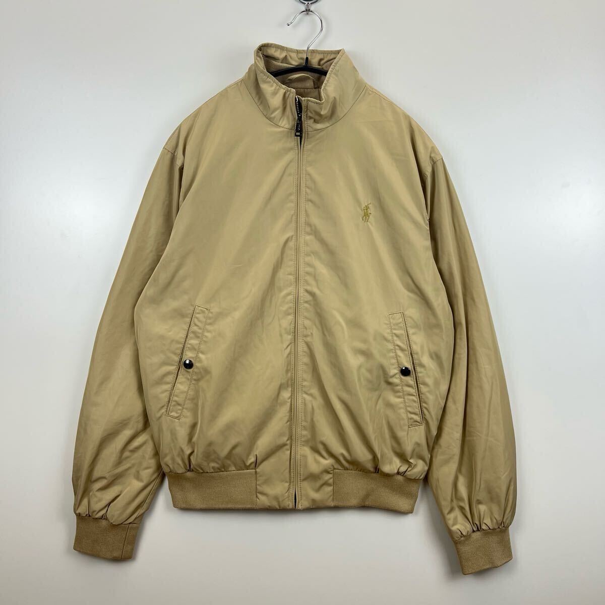 POLO RALPH LAUREN nylon Harrington jacket beige s ポロ ラルフローレン ナイロン ハリントンジャケット スウィングトップ 現行タグ