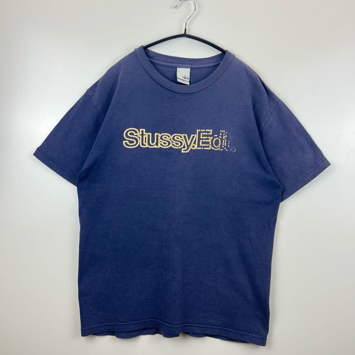 stussy 00s USA vtg fade tee Edt. L old vintage archive ステューシー オールド ヴィンテージ ナス紺 プリント 半袖 Tシャツ アーカイブ