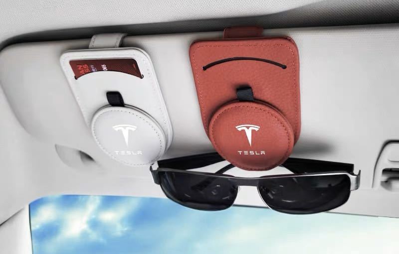 テスラ　tesla サンバイザー収納　バイザーカスタム　高品質