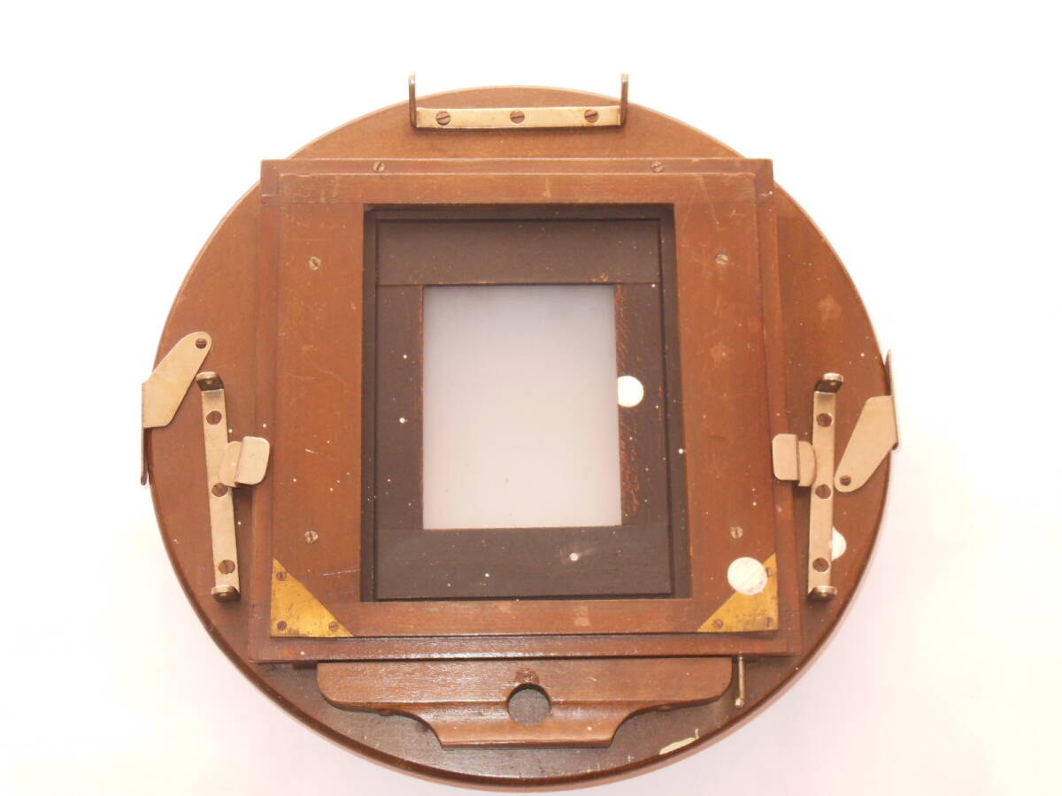 ピントガラス　木製　暗箱　カメラ　部品　実用新案特許出願中　レトロ　アンティーク