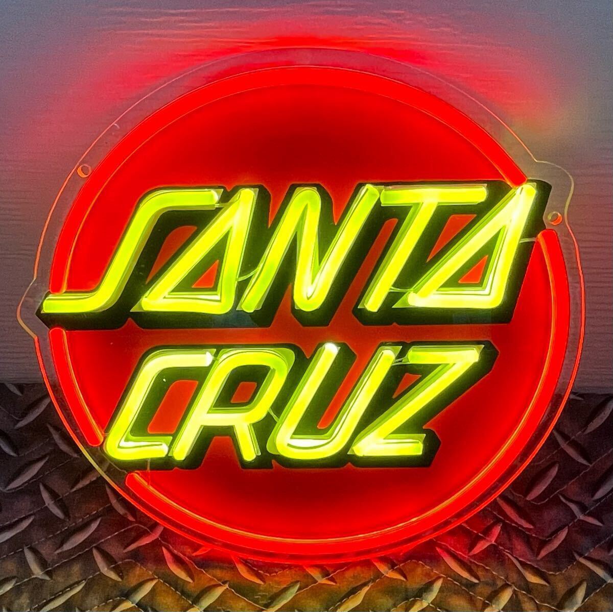 SANTA CRUZ LEDネオン ネオンサイン USB電源 調光調整 アメリカン雑貨 サンタクルーズ スケボー スノボー サーフィン ストリートカルチャー