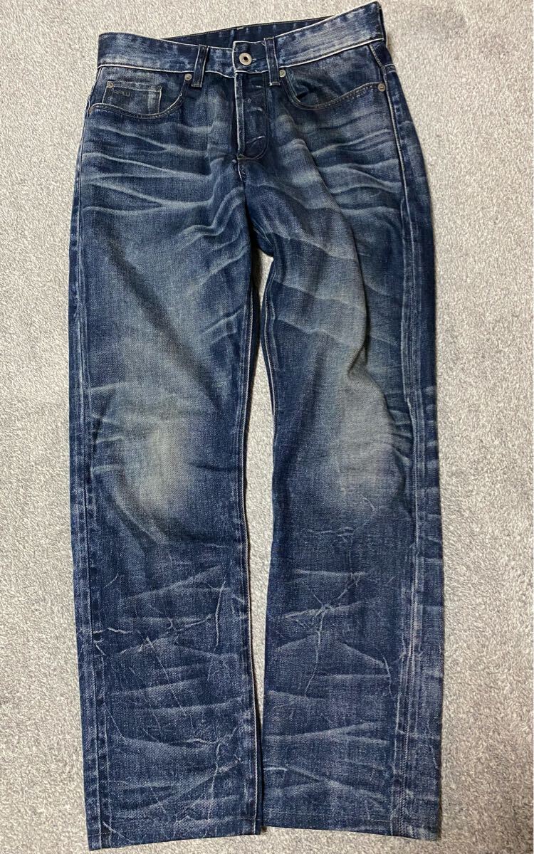 G-STAR RAW ジースター ロゥ　3301 ユーズド加工 デニム ジーンズ W28/L32
