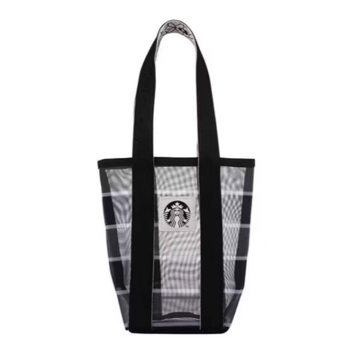 即決 新品 スターバックス ブラックストライプ メッシュ トートカップホルダー