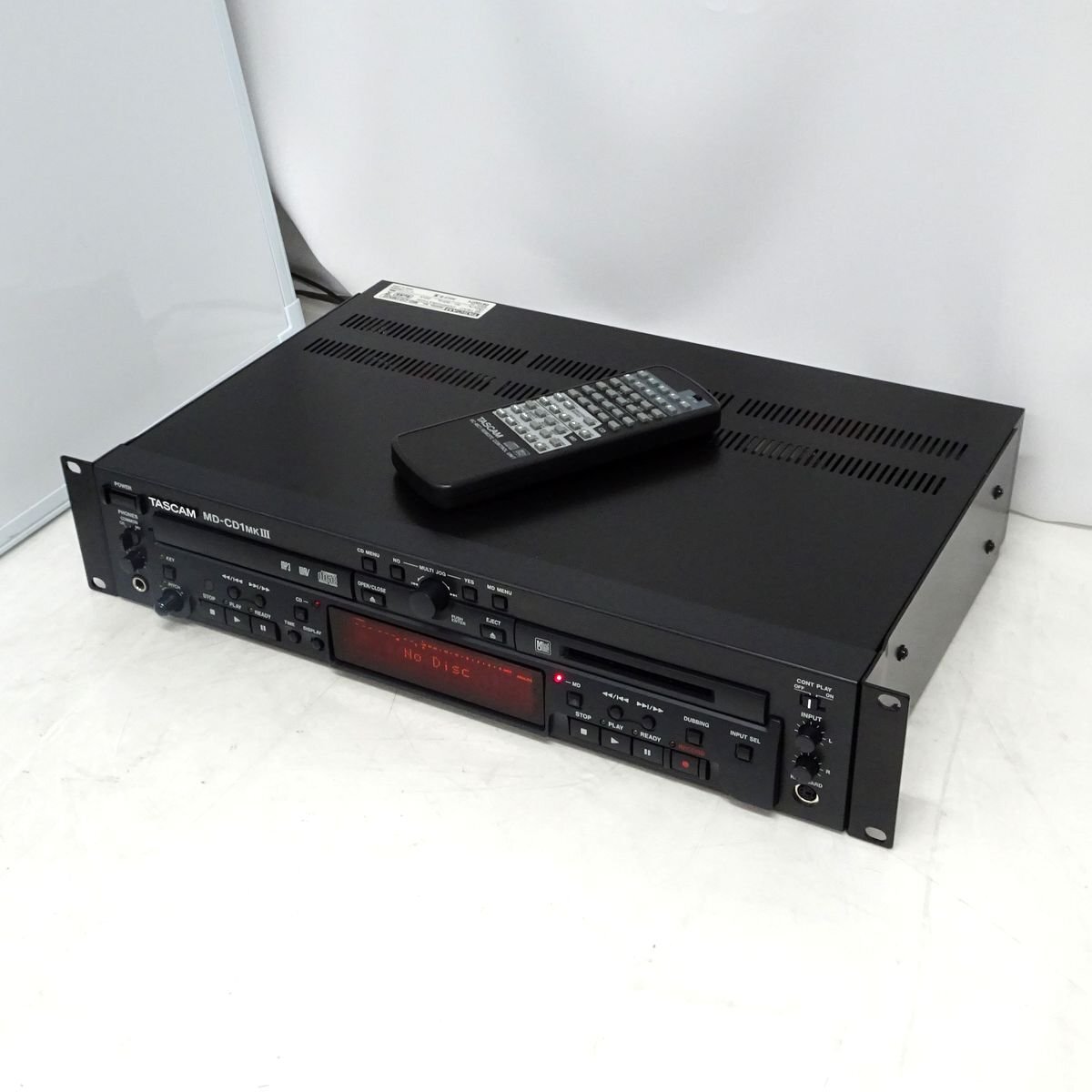 TASCAM MD-CD1MK III CDプレーヤー／MDレコーダー（MD＆CD正常・リモコンあり）【中古/動作品】#426349
