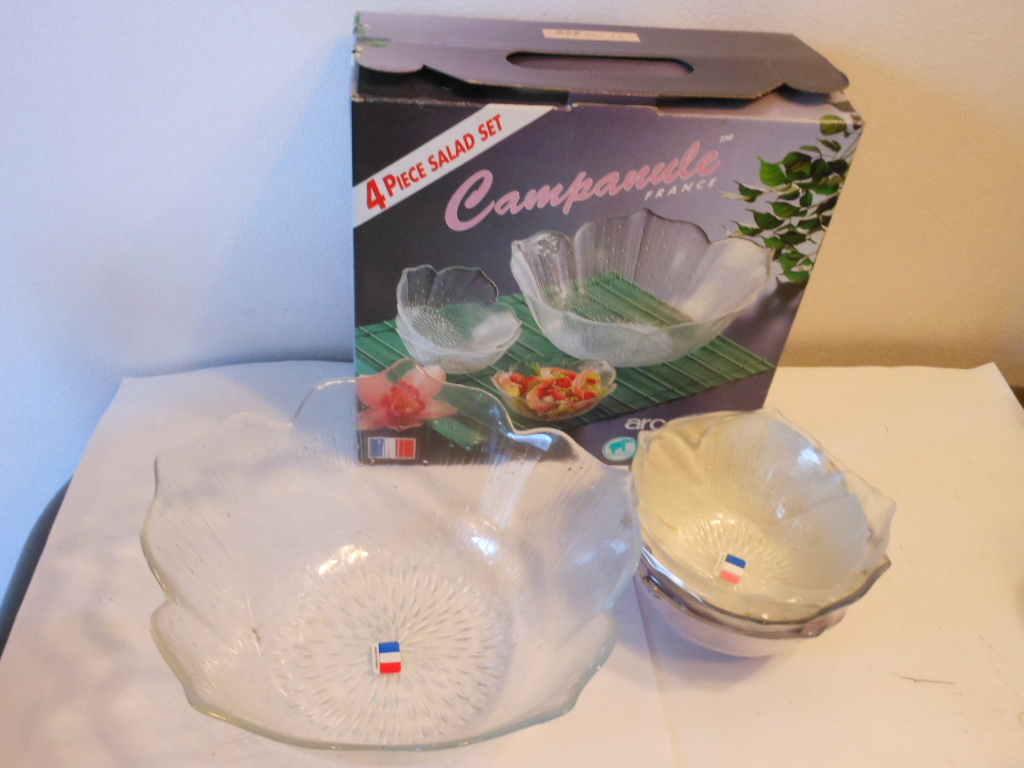 ☆新品希少☆arcoroc サラダボールセット　４P　フランス製　　即日発送　アルコロック　