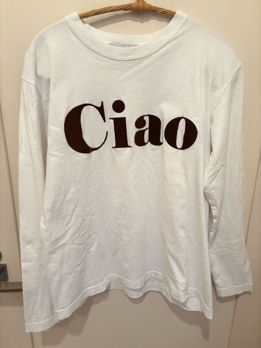 アカウント account tシャツ ciao 長袖Tシャツ ロンT Tシャツ 長袖 ミカーレミカーレ ホワイト 白 m 
