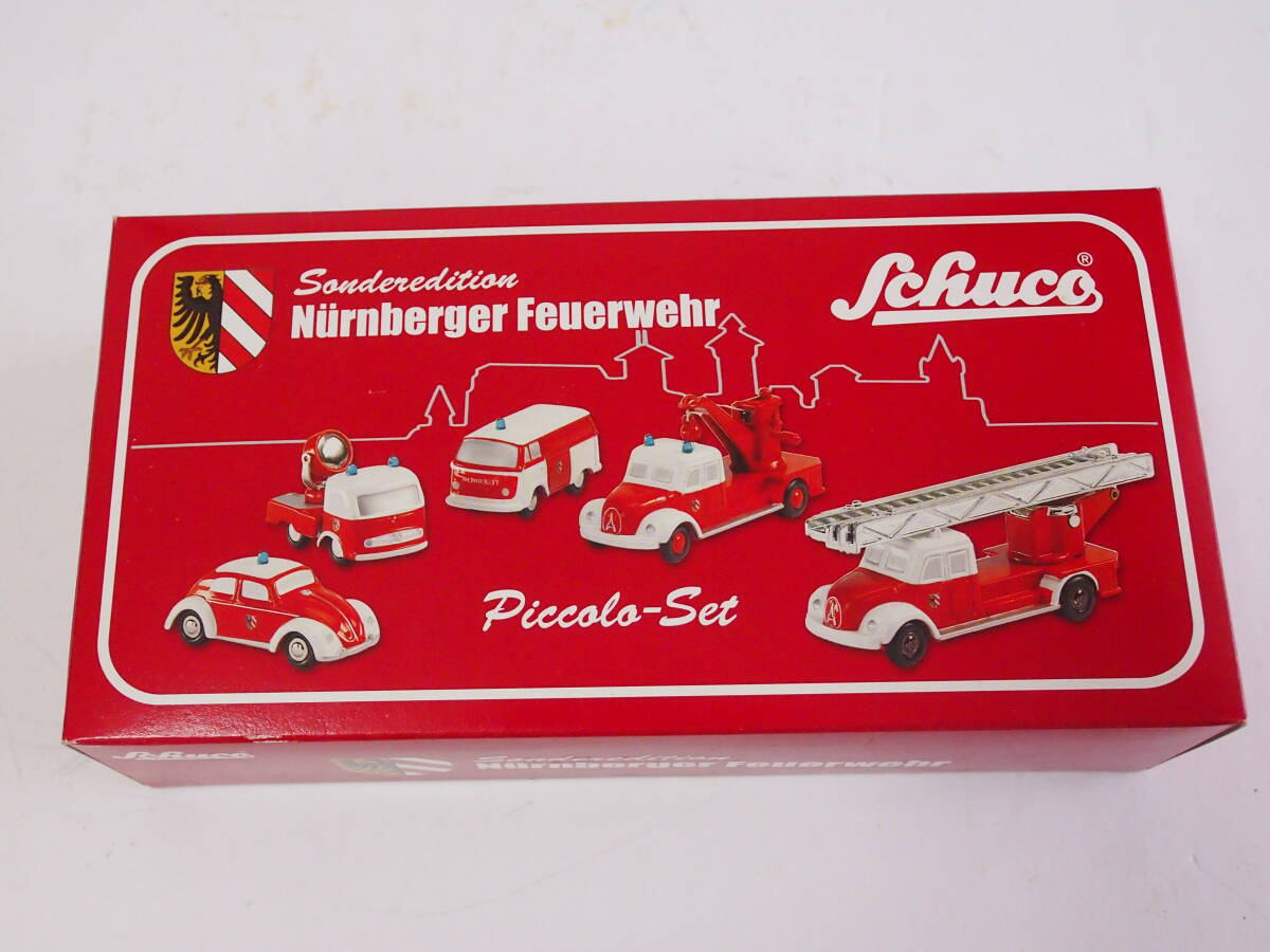 Schuco Piccolo-set Art.Nr.05213　Nurnberger Feuerwehr（ニュルンベルク消防隊） 消防車 5台セット 1000台限定生産　超入手困難品