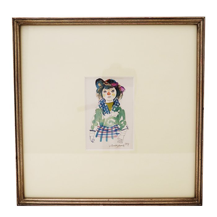 【絵画】納健(おさめけん) ポストカード 葉書 水彩画 人物画 女の子 インテリア 美術品 KENOSAME 額縁 送料880円