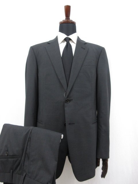 未使用品 【エンポリオアルマーニ EMPORIO ARMANI】 G LINE 2ボタン スーツ (メンズ) 54 チャコールグレー 無地 1ZVGBA 2153J ◯27EMP058
