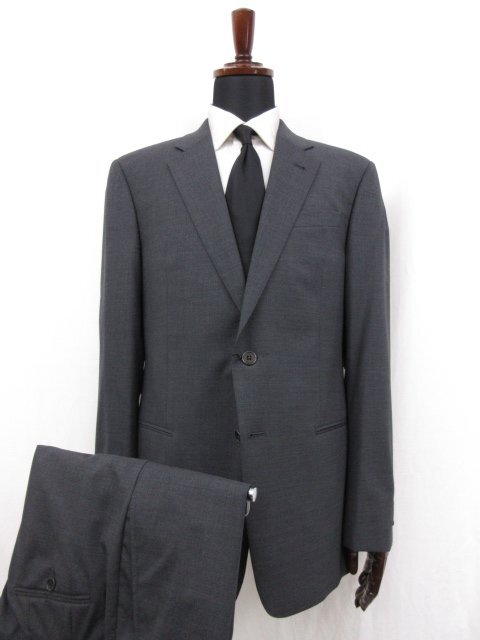 未使用 【エンポリオアルマーニ EMPORIO ARMANI】 G LINE 2ボタン スーツ (メンズ) size50 チャコールグレー 無地 1ZVGBA ZZ081 ◯27EMP069