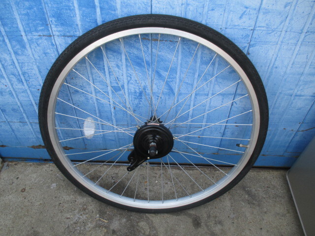 26インチ（26ｘ1）/自転車後輪アルミホイールリムホイール　変速なし　（上6-14)