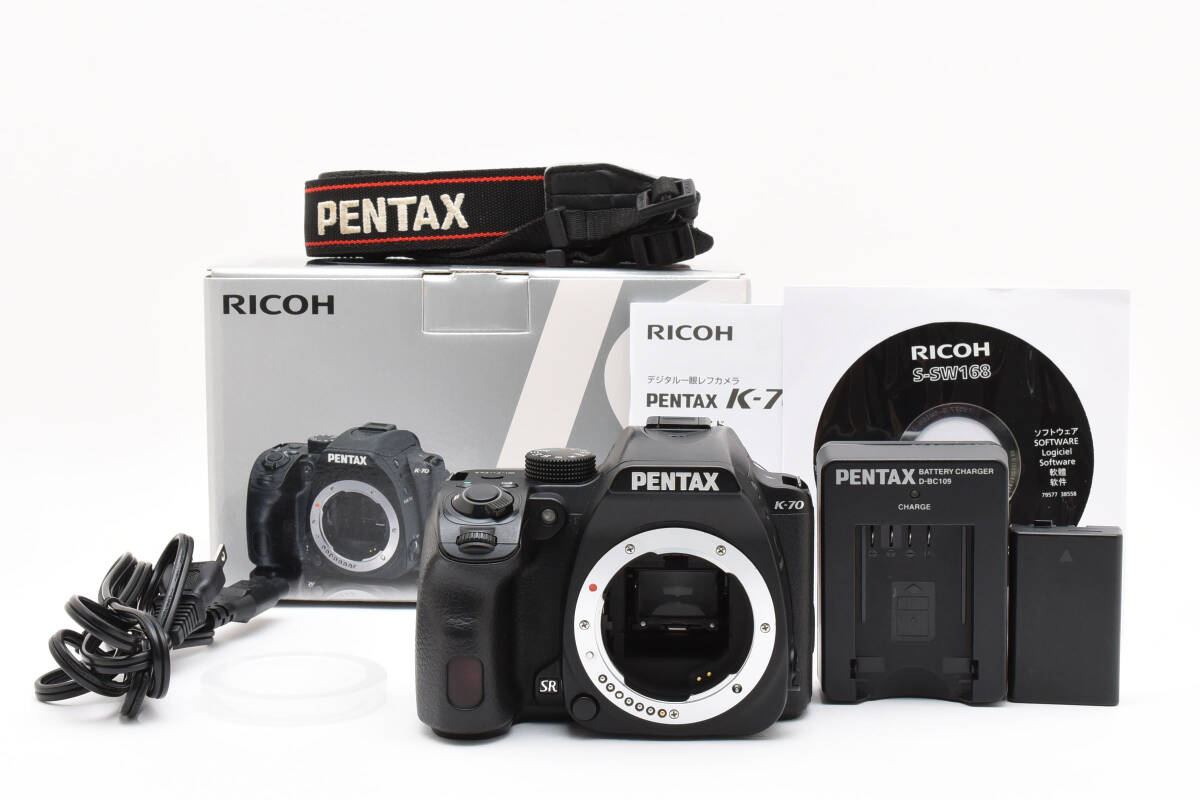 ★良品★ PENTAX ペンタックス K-70 ボディ ブラック デジタル一眼レフカメラ 元箱・付属品多数♪ ＃2573