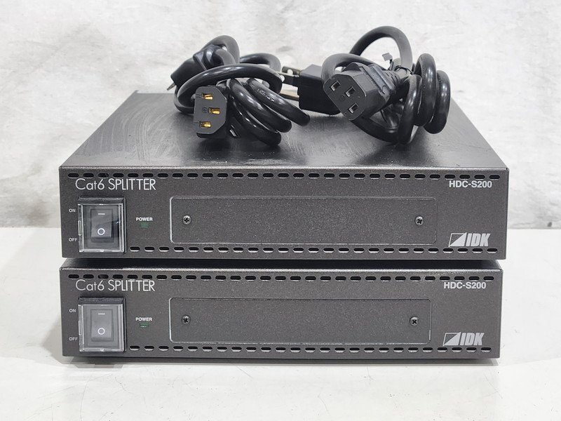 [現状品] IDK HDBaseT分配器 HDC-S200 2台セット Cat6入力 通電確認のみ (4)