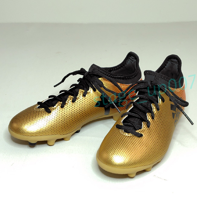 adidas（アディダス）／ジュニア用 サッカースパイク X 17.3 JAPAN HG/ゴールド CQ1979/size24.5 ／管QKLP