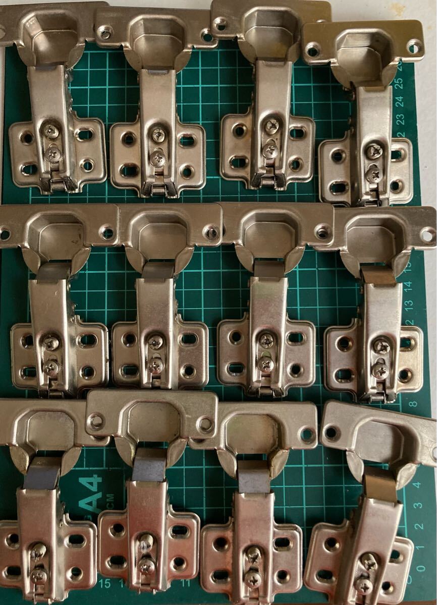 スライド丁番 キャビネット扉用金具 戸棚金具 12個セット
